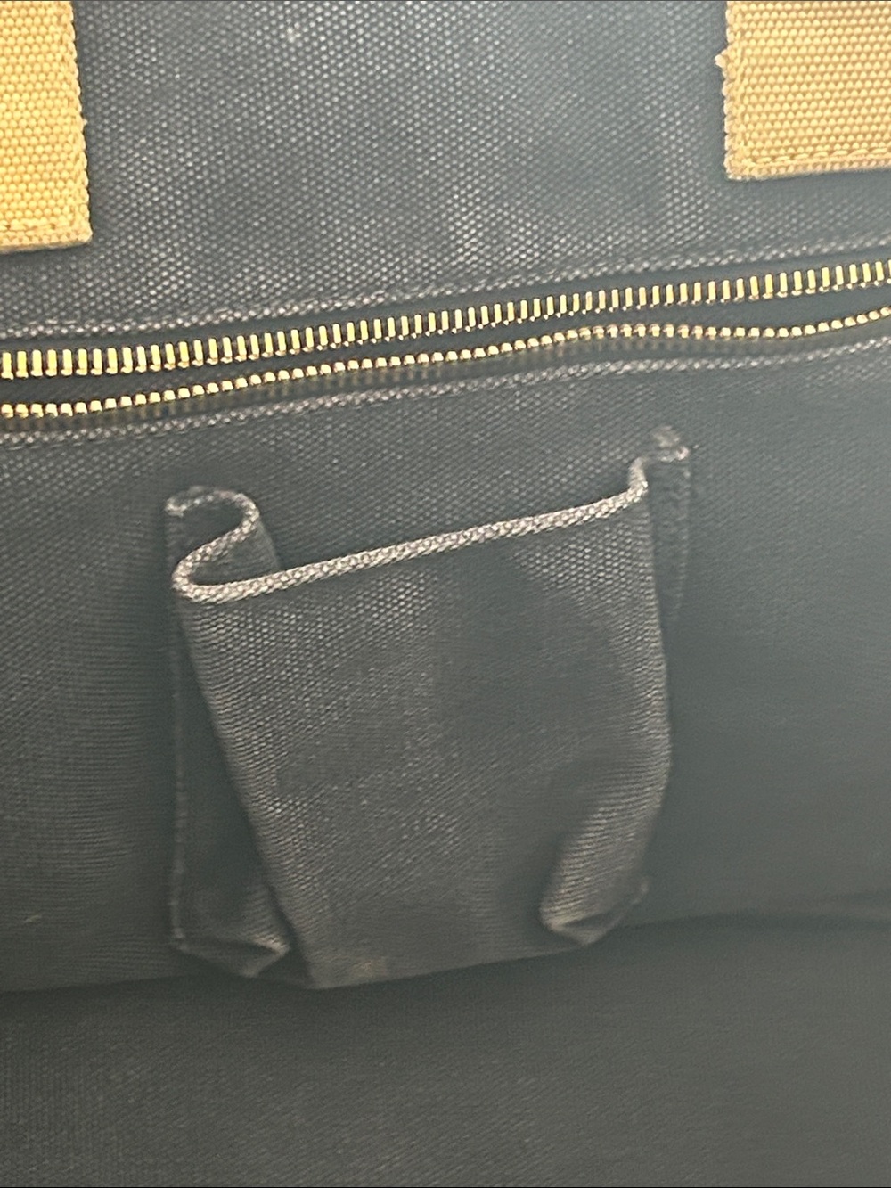 Prada Striped Canvas Tote in Red, Navy & Brown - Picture 7 of 10